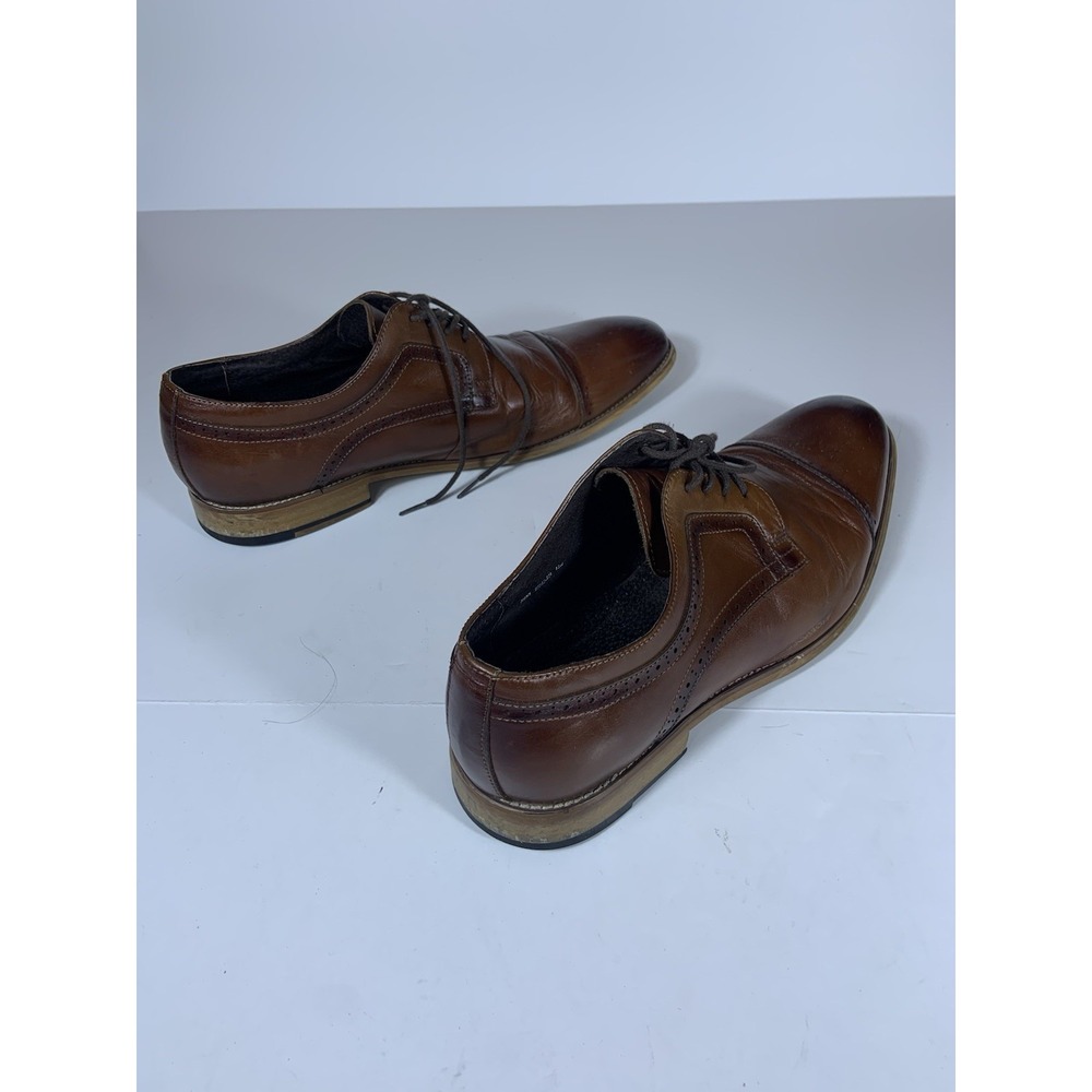 Stacy Adams Dickinson 25066-221 Men's Cognac Cap Toe Oxford Dress Shoes Size 13
